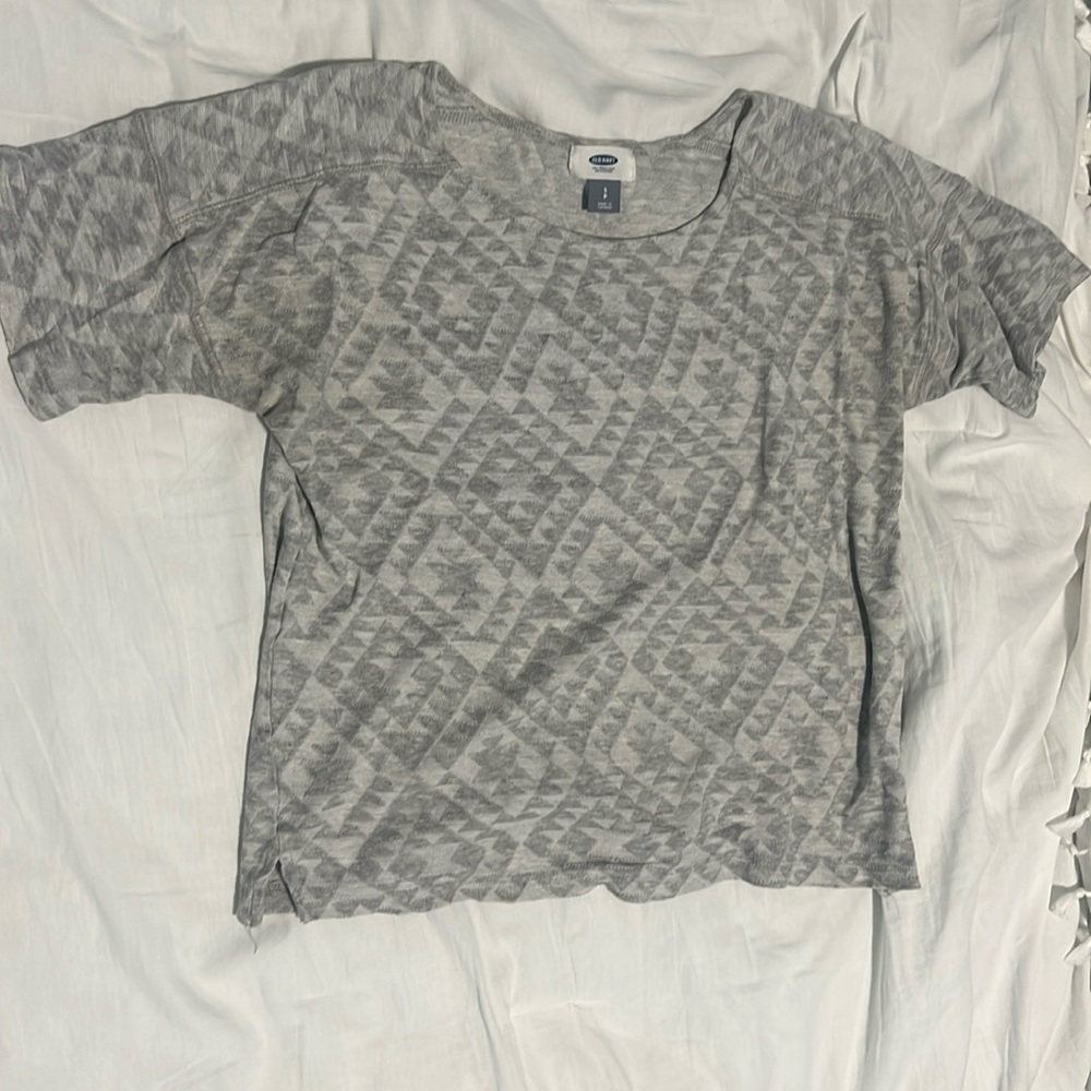 Grey Short Sleeved Top